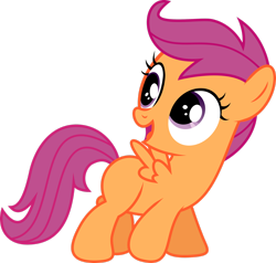 Size: 2508x2391 | Tagged: safe, artist:skie-vinyl, scootaloo, pegasus, pony, g4, .svg available, cute, cutealoo, female, filly, foal, high res, simple background, solo, transparent background, vector