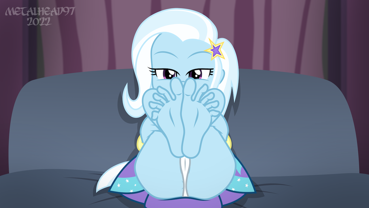 Suggestive Artist Metalhead Trixie Human Equestria