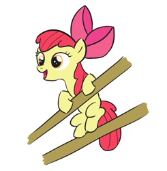 Size: 775x790 | Tagged: safe, artist:toryu137, apple bloom, earth pony, pony, g4, female, filly, foal, simple background, solo, white background