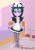 Size: 1226x1743 | Tagged: safe, artist:tabrony23, zephyr, equestria girls, bed, clothes, commission, costume, female, maid, patreon, patreon logo, shoes, socks, solo, solo female, thigh highs