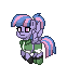 Size: 62x72 | Tagged: safe, artist:gloomy brony, wind sprint, pegasus, pony, pony town, g4, animated, clothes, cosplay, costume, female, filly, flying, foal, gif, king of fighters, kof, leona heidern, pixel art, simple background, solo, transparent background