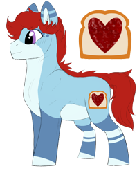 Size: 1246x1571 | Tagged: safe, artist:moonert, oc, oc only, earth pony, pony, bread, earth pony oc, food, male, simple background, solo, stallion, toast, transparent background