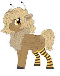 Size: 1500x1891 | Tagged: safe, artist:moonert, oc, oc only, pegasus, pony, antennae, chest fluff, clothes, female, freckles, mare, pegasus oc, simple background, smiling, socks, solo, striped socks, transparent background, unshorn fetlocks, wings