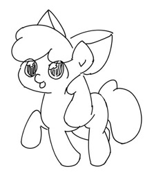 Size: 400x449 | Tagged: safe, artist:up_p_ab, apple bloom, earth pony, pony, g4, female, filly, foal, sketch, solo