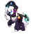 Size: 2286x2520 | Tagged: safe, artist:idkhesoff, derpibooru exclusive, oc, oc only, oc:diamond doubloon, pony, unicorn, belt, boots, clothes, coat, ear piercing, earring, eyeshadow, female, flintlock, glowing, glowing horn, gun, handgun, hat, high res, horn, jewelry, levitation, magic, makeup, mare, markings, open mouth, piercing, pirate, pirate hat, pistol, raised hoof, scar, shirt, shoes, simple background, solo, sweater, telekinesis, transparent background