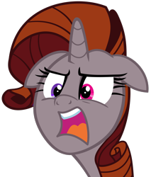 Size: 1024x1200 | Tagged: safe, derpibooru exclusive, editor:flynnmlp, oc, oc only, oc:funny jo, pony, unicorn, the saddle row review, .svg available, female, floppy ears, heterochromia, horn, mare, no spoilers, open mouth, recolor, simple background, solo, svg, transparent background, vector