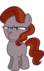 Size: 636x1024 | Tagged: safe, artist:flynnmlp, derpibooru exclusive, oc, oc only, oc:funny jo, earth pony, pony, unicorn, arin hanson face, female, heterochromia, mare, missing cutie mark, open mouth, recolor, simple background, solo, tail, transparent background