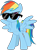 Size: 1920x2568 | Tagged: safe, artist:famousmari5, rainbow dash, pegasus, pony, g4, female, mare, obtrusive watermark, simple background, solo, sunglasses, transparent background, vector, watermark