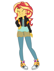 Size: 1900x2469 | Tagged: safe, alternate version, artist:gmaplay, sunset shimmer, human, equestria girls, g4, game stream, my little pony equestria girls: better together, converse, shoes, simple background, sneakers, solo, transparent background