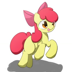 Size: 1105x1107 | Tagged: safe, artist:up_p_ab, apple bloom, earth pony, pony, g4, female, filly, foal, simple background, solo, white background