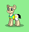 Size: 59x66 | Tagged: safe, artist:dematrix, earth pony, pony, pony town, bald, balded version, clothes, colt, foal, green background, male, pixel art, ponified, simple background, solo, upin, upin ipin