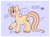 Size: 972x728 | Tagged: safe, artist:lulubell, oc, oc only, oc:lulubell, pony, unicorn, bisexual pride flag, chest fluff, chubby, colored hooves, female, freckles, glasses, mare, notes, pride, pride flag, raised hoof, reference sheet, smiling, text, underhoof, unshorn fetlocks