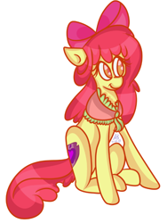 Size: 536x712 | Tagged: safe, artist:princessamour, apple bloom, earth pony, pony, g4, female, mare, older, simple background, solo, white background