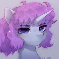 Size: 2000x2000 | Tagged: safe, artist:anku, oc, oc only, pony, unicorn, bust, commission, high res, looking at you, portrait, solo