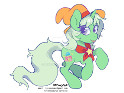 Size: 1024x768 | Tagged: safe, artist:renhorse, oc, pony, unicorn, female, hat, mare, solo, tongue out, witch hat