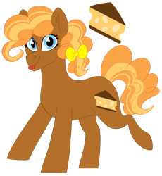 Size: 1472x1600 | Tagged: safe, artist:dilfistic, oc, oc only, earth pony, pony, earth pony oc, food, offspring, parent:cheese sandwich, parent:pinkie pie, parents:cheesepie, pie, simple background, solo, transparent background