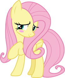 Size: 3000x3615 | Tagged: safe, artist:cloudy glow, fluttershy, pony, g4, .ai available, blushing, cute, high res, shyabetes, simple background, solo, transparent background, vector
