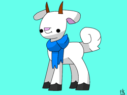 Size: 948x709 | Tagged: safe, oc, oc:nyion, goat, pony, pony town, bandana, clothes, scarf, simple background, solo