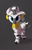 Size: 2216x3508 | Tagged: safe, artist:vultraz, zecora, zebra, g4, ear piercing, earring, female, gray background, high res, hoof ring, jewelry, looking at you, mare, neck rings, piercing, raised hoof, simple background, solo, walking