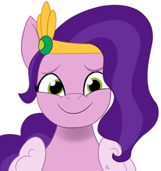 Size: 1280x1359 | Tagged: safe, artist:frownfactory, pipp petals, pegasus, g5, my little pony: tell your tale, sisters take flight, spoiler:g5, spoiler:my little pony: tell your tale, spoiler:tyts01e03, jewelry, simple background, smiling, solo, tiara, transparent background, wings