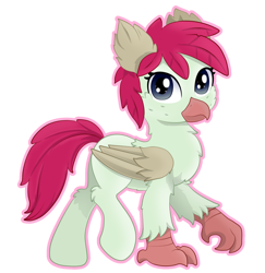 Size: 1560x1608 | Tagged: safe, artist:helip12, oc, oc:frothy, hippogriff, female, simple background, solo, transparent background