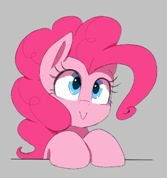 Size: 383x408 | Tagged: safe, artist:thebatfang, pinkie pie, earth pony, pony, g4, :>, aggie.io, cute, diapinkes, female, gray background, mare, simple background, smiling, solo