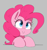 Size: 383x408 | Tagged: safe, artist:thebatfang, pinkie pie, earth pony, pony, :>, aggie.io, cute, diapinkes, female, gray background, mare, simple background, smiling, solo