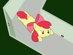 Size: 4000x3000 | Tagged: safe, artist:toryu137, apple bloom, earth pony, pony, g4, butt, female, filly, foal, laser, plot, solo