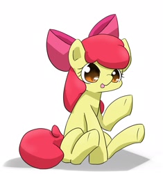 Size: 2091x2229 | Tagged: safe, artist:up_p_ab, apple bloom, earth pony, pony, g4, female, filly, foal, high res, simple background, sitting, solo, white background