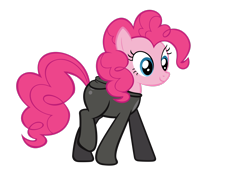 Size: 2912x2059 | Tagged: safe, artist:mr-loco-moto, pinkie pie, earth pony, pony, g4, it's about time, season 2, catsuit, female, high res, mare, simple background, smiling, solo, transparent background, trotting, vector