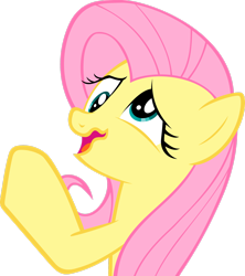 Size: 2308x2598 | Tagged: safe, artist:zapapplejam, fluttershy, pegasus, pony, g4, derp, faic, female, high res, mare, show accurate, simple background, transparent background, vector