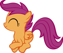 Size: 2674x2243 | Tagged: safe, artist:zapapplejam, scootaloo, pegasus, pony, g4, cute, cutealoo, eyes closed, female, filly, foal, high res, simple background, solo, transparent background, vector