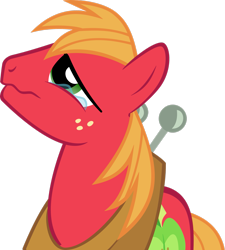 Size: 2321x2584 | Tagged: safe, artist:zapapplejam, big macintosh, earth pony, pony, g4, season 2, the last roundup, crying, high res, male, simple background, solo, stallion, transparent background, vector
