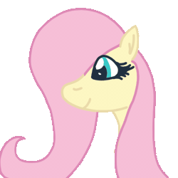 Size: 510x510 | Tagged: safe, artist:artiststr, fluttershy, pegasus, pony, animated, bust, female, frown, gif, happy, loop, mare, sad, simple animation, simple background, smiling, solo, transparent background