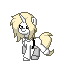 Size: 64x71 | Tagged: safe, artist:gloomy brony, pony, unicorn, pony town, animated, clothes, gif, king of fighters, kof, male, pixel art, ponified, saiki, simple background, solo, transparent background, trotting