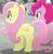 Size: 438x445 | Tagged: safe, screencap, fluttershy, pinkie pie, earth pony, pegasus, pony, g4, my little pony: friendship is magic, my little pony: rainbow roadtrip, butt, butt focus, cropped, duo, hope hollow, plot