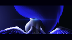 Size: 2000x1125 | Tagged: safe, artist:lumolla, oc, pegasus, pony, from behind, monochrome, rear view, solo, spread wings, wings