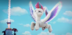 Size: 1280x632 | Tagged: safe, screencap, zipp storm, pegasus, pony, g5, my little pony: make your mark, my little pony: make your mark chapter 1, spoiler:g5, spoiler:my little pony: make your mark, female, glitch, mare