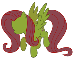 Size: 540x427 | Tagged: safe, artist:anon-star, fluttershy, pegasus, pony, g4, female, mare, no face, simple background, slenderpony, solo, spread wings, transparent background, wings