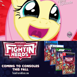 Size: 1500x1500 | Tagged: safe, artist:funnygamer95, edit, fluttershy, them's fightin' herds, g4, community related, console, crying, happy, meme, tears of joy