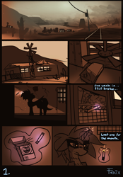 Size: 1940x2782 | Tagged: safe, artist:fenixdust, oc, oc:bolt, pony, unicorn, fallout equestria, cigarette, comic, desert, fallout equestria: second chances, female, horn, mare, pony oc, solo, unicorn oc