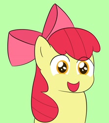 Size: 1854x2077 | Tagged: safe, artist:toryu137, apple bloom, earth pony, pony, g4, female, filly, foal, happy, simple background, solo