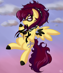 Size: 1500x1750 | Tagged: safe, artist:bamboodog, oc, oc only, pegasus, pony, colored wings, female, glasses, mare, multicolored wings, pegasus oc, solo, wings