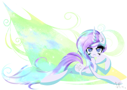 Size: 1663x1186 | Tagged: safe, artist:bamboodog, oc, oc only, oc:luminesce, pony, unicorn, horn, lying down, prone, simple background, solo, transparent background, unicorn oc