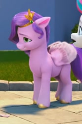 Size: 550x826 | Tagged: safe, screencap, pipp petals, pegasus, g5, my little pony: make your mark, spoiler:g5, blushing, cute, ears back, shy, smiling, solo