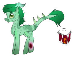 Size: 3111x2356 | Tagged: safe, artist:pinkgalaxy56, oc, oc only, oc:diamond eater, dracony, hybrid, fangs, high res, interspecies offspring, male, offspring, parent:rarity, parent:spike, parents:sparity, simple background, solo, white background