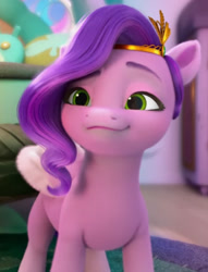 Size: 868x1134 | Tagged: safe, screencap, pipp petals, pegasus, pony, g5, my little pony: make your mark, my little pony: make your mark chapter 1, spoiler:my little pony: make your mark, cropped, female, mare, smiling, solo