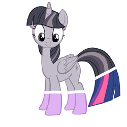 Size: 1280x1278 | Tagged: safe, artist:benpictures1, artist:wardex101, edit, twilight sparkle, alicorn, pony, g4, power ponies (episode), cute, discorded, discorded twilight, female, inkscape, looking down, mare, simple background, smiling, solo, transparent background, twiabetes, twilight sparkle (alicorn), twilight tragedy, vector