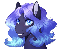 Size: 1800x1400 | Tagged: safe, artist:purplegrim40, oc, oc only, earth pony, pony, bust, earth pony oc, grin, simple background, smiling, solo, transparent background