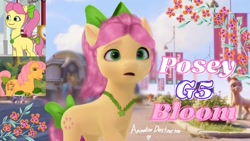 Size: 1280x720 | Tagged: safe, edit, edited screencap, screencap, posey, posey bloom, earth pony, pony, g1, g5, mane melody, my little pony: tell your tale, spoiler:g5, spoiler:my little pony: tell your tale, spoiler:tyts01e05, comparison, g5 edit, solo focus, unnamed character, unnamed pony